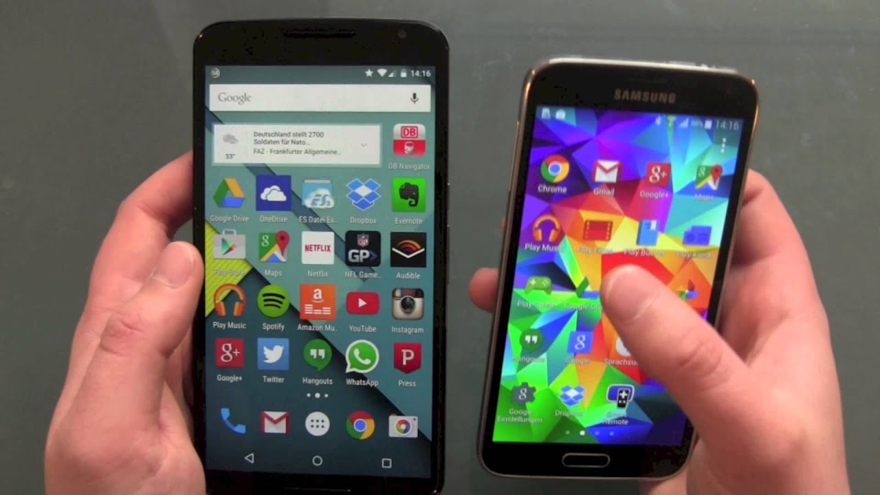 Google Nexus 6 vs Samsung Galaxy S5 – Technikfaultier
